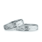 Verighete aur alb – model sofisticat pentru miri