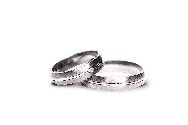 Pereche verighete aur alb cu profil bombat, comfort și eleganță