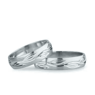 Verighete din aur alb cu profil oval, organicitate și confort