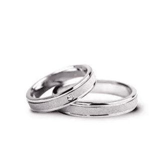 Set verighete aur alb cu finisaj circular, perfecțiunea cercului