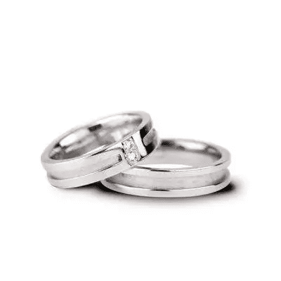 Verighete din aur alb cu gravură mandala, spiritualitate orientală