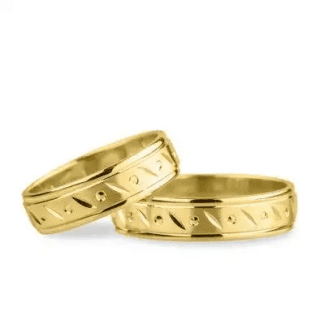 Verighete aur galben 14k cu model