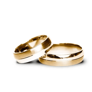 Verighete profil plat aur 14k