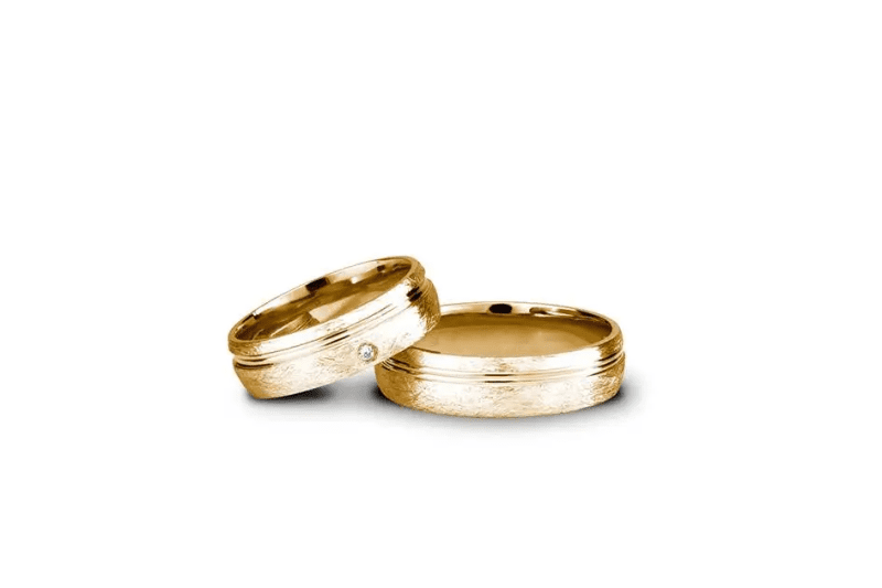 Verighete aur galben mate cu piatra