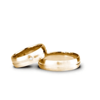 verighete aur galben clasice cu piatra