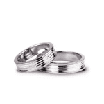 Verighete din aur alb cu profil dimensional, adâncimea iubirii