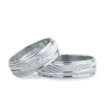 Verighete pietre aur alb model