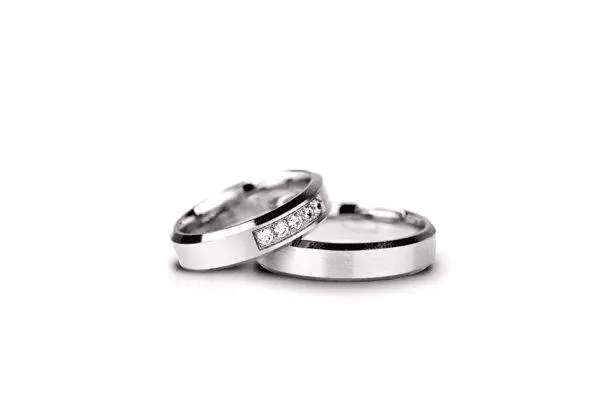 Verighete din aur alb cu gravură constelatii, ghidaj stelar