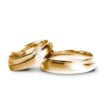 Verighete Aur Galben Mat Lucios Cu Piatra Model d420-g