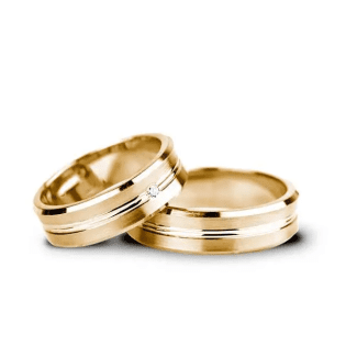 Verighete aur galben cu linii mici subtiri