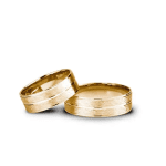 Verighete din Aur Galben cu Aspect Antichizat d618-g