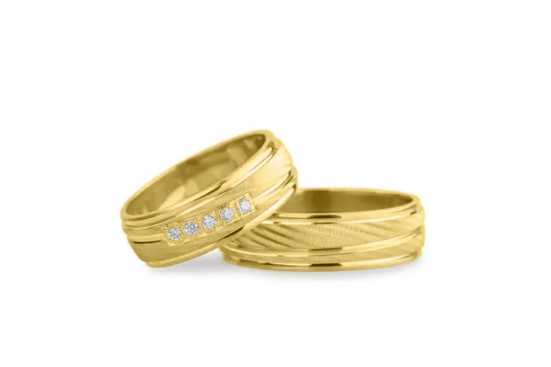 Verighete aur galben cu pietre