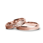 Verighete Aur Roz Finisaj Mat Cu Pietre Model d088-r