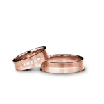 Verighete Aur Roz 5 Pietre Model d628-r