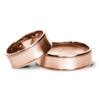 Verighete Elegante din Aur Roz cu Finisaj Mat d544-r