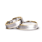 Verigheta cu model simplu aur combinat