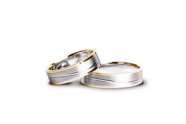 Verigheta cu model simplu aur combinat