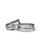 Verighete aur galben cu tracery pattern alb-roz, filigranul colorat