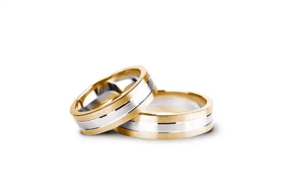 Verighete aur roz cu pathway alb spre galben, drumul culorilor