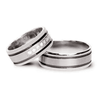 Verighete Aur Combinat cu Zirconii d512