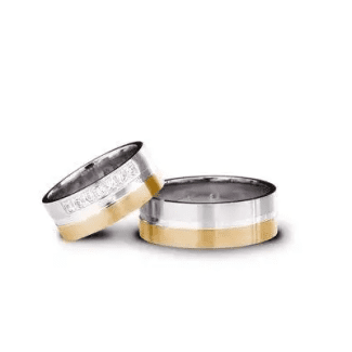 Verighete Plate Aur Combinat 7mm d610