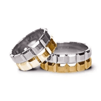 Verighete Aur Combinat Design Cubic Inovator d517