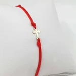 Bratara cu model inimioara si snur albastru/rosu SR007